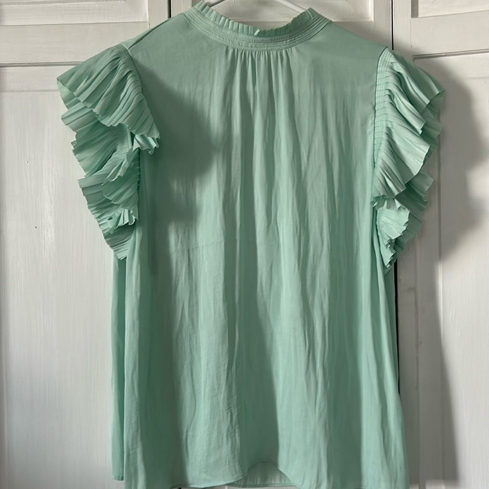 NWT Maison d'Amile mint green high-neck blouse - Size M